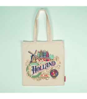 Witte Katoenen Tas Holland Ornamenten - Uniek Cadeau