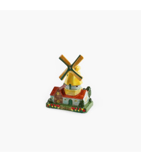 Miniatuur Nederlandse Stellingmolen 14 cm - Kleurrijk Souvenir