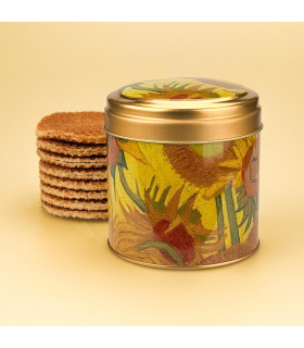 Uniek Cadeau | Van Gogh Stroopwafels | Zonnebloemen Blik