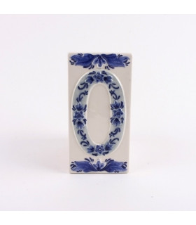 Huisnummer 0 Delfts Blauw Keramiek