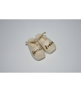 Miniklompjes van 6 cm met gebrande namen