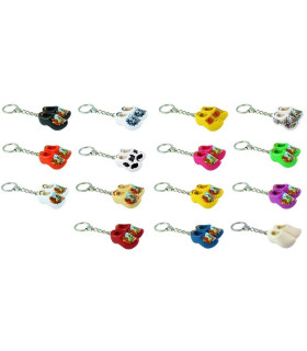 500 stuks sleutelhanger met 2 klompjes van 4 cm