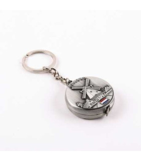 Sleutelhanger rolmaat metaal molen Holland