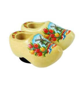 Magneetklompjes Blank gelakt + tulpen 4 cm