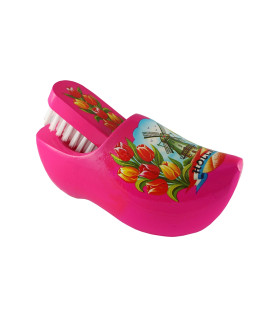 Klompje met borsteltje Roze